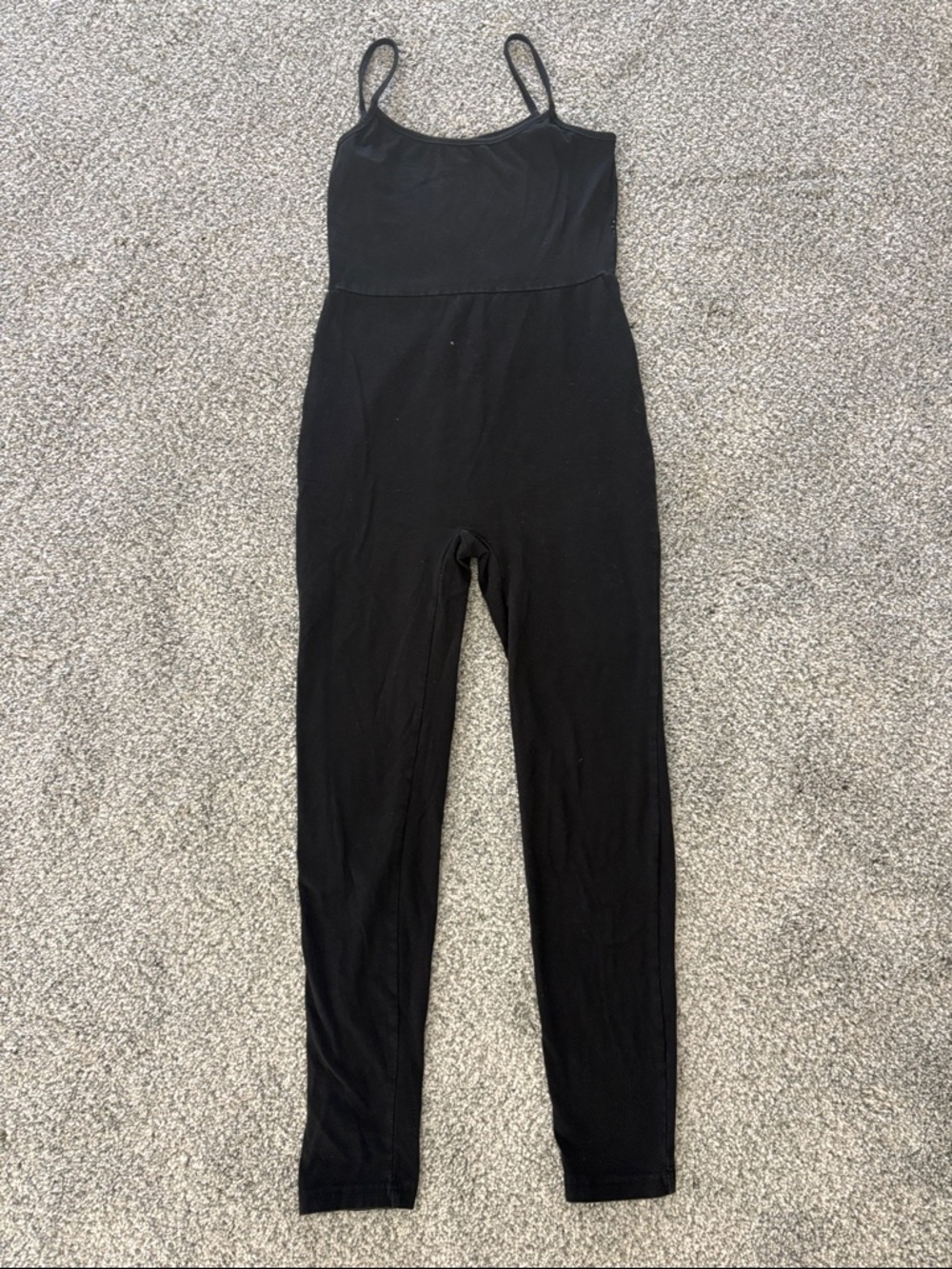 Black Women's Spaghetti Strap Stretch Jumpsuit